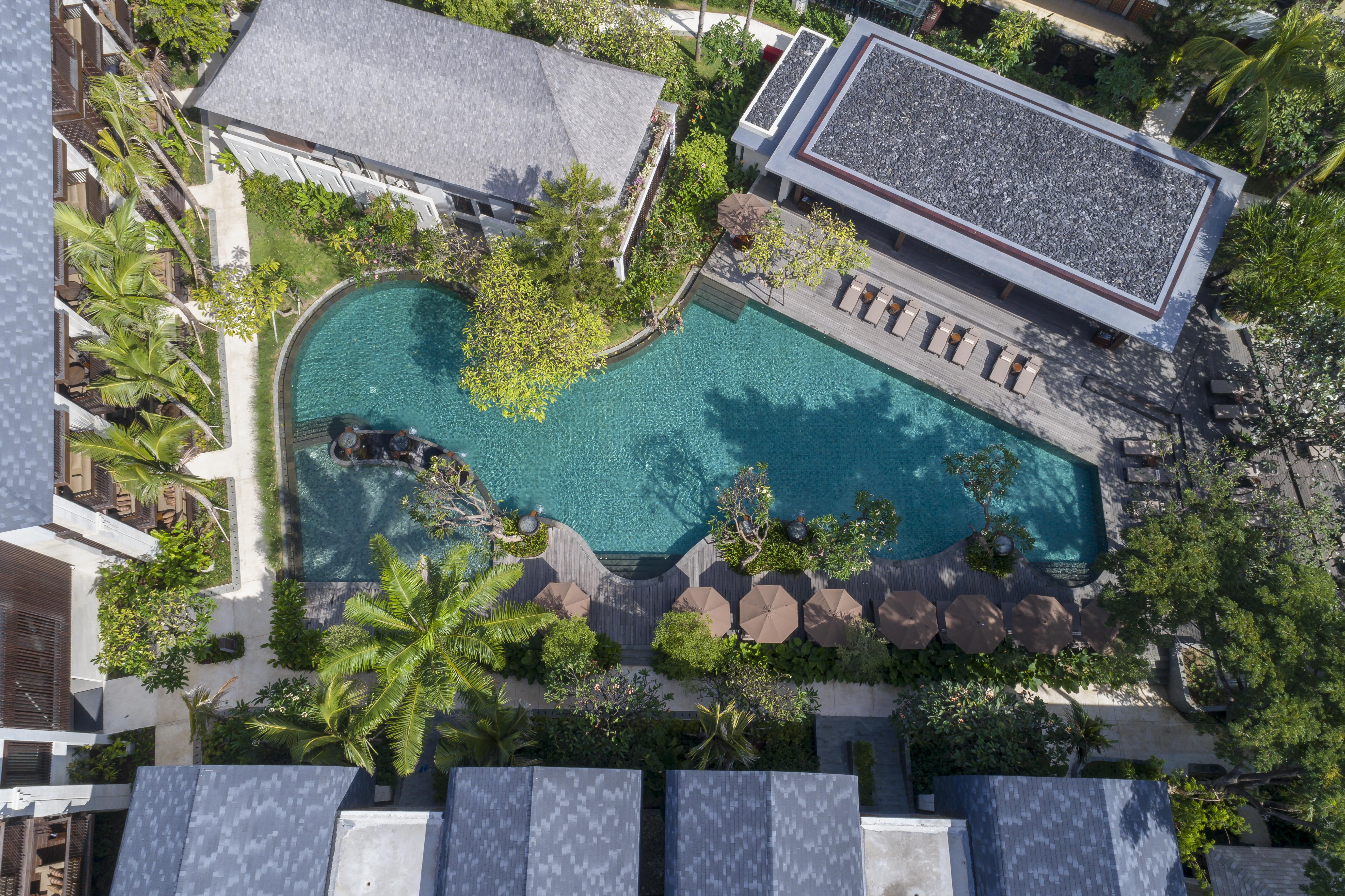 Ramayana Suites And Resort Кута Екстер'єр фото Aerial view of the resort